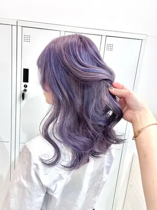 ロング カラー パーマ ヘアアレンジ メンズ キッズ 💖オタク美容師 ꒰ঌ♡モモ♡໒꒱のヘアスタイル