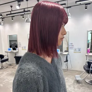 ミディアム カラー 髪質改善ストレート /暖色カラー🎀🪞のヘアスタイル