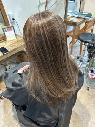 ロング カラー 美髪質改善✨ 縮毛矯正✨HIDEのヘアスタイル