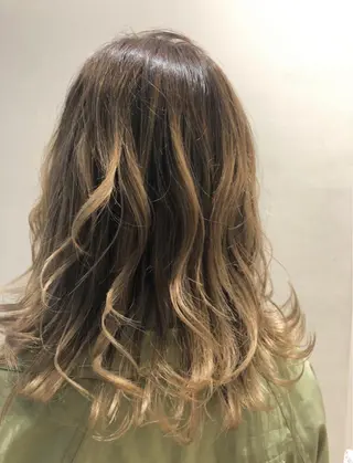 ミディアム カラー 韓国風・ブリーチなし ・あり後藤 一斗店長のヘアスタイル