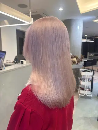 ミディアム カラー 韓国ハイトーンカラー kana♡のヘアスタイル