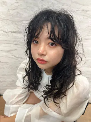 ロング パーマ 松井美樹/似合わせ ガーリー・韓国のヘアスタイル