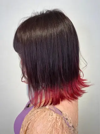 セミロング カラー _WHITE 高槻のヘアスタイル