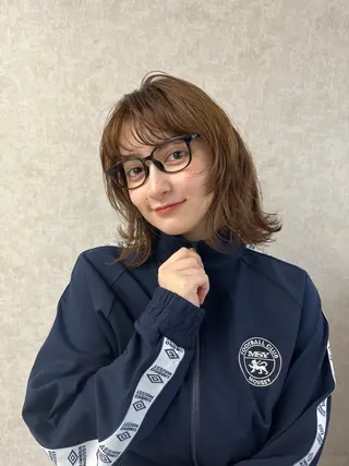 ミディアム yuuna ✮ door whiteのヘアスタイル