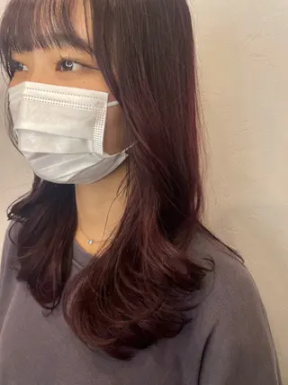 カラー Noa/レイヤー カット🩵パーマのヘアスタイル