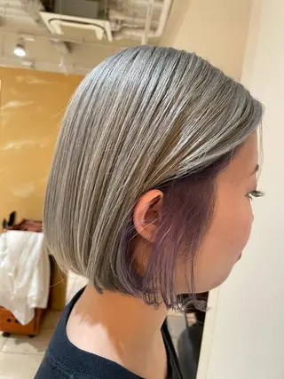 ショート カラー NINE+/代表 ブリーチ特化型サロンのヘアスタイル