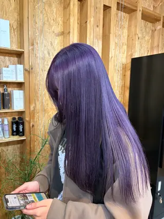 カラー まろみ暖色×ボブ ×chia🕯のヘアスタイル