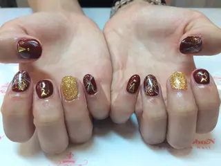 ネイル ネイルリボン 受付スタッフのネイルデザイン