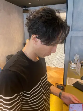 ショート パーマ メンズ 韓国ヘア/ハイトーン /髪質改善/ウチダのヘアスタイル