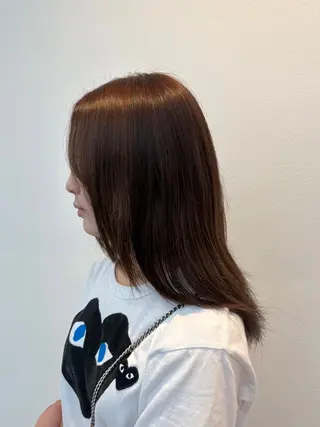 セミロング 滑川 吏音のヘアスタイル