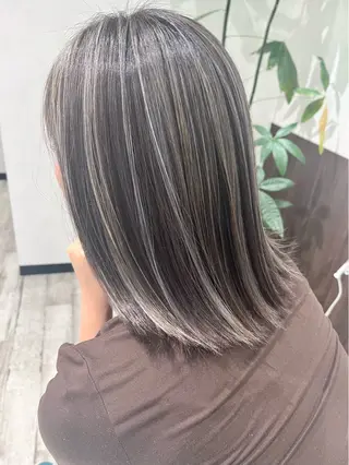ミディアム カラー ヘアアレンジ Belle hair Design青野大貴のヘアスタイル