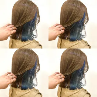 ミディアム カラー 河口 友里のヘアスタイル