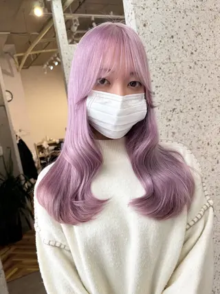 ロング カラー ヘアアレンジ lani ブリーチ /ダブルカラーのヘアスタイル