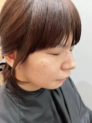 セミロング カラー パーマ ヘアアレンジ メンズ キッズ ネイル マツエク・マツパ アイブロウ 久木原 ゆりのヘアスタイル