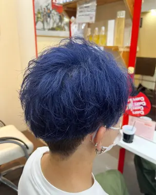 ショート カラー メンズ まさき✂︎ブリーチ／ デザインカラーのヘアスタイル