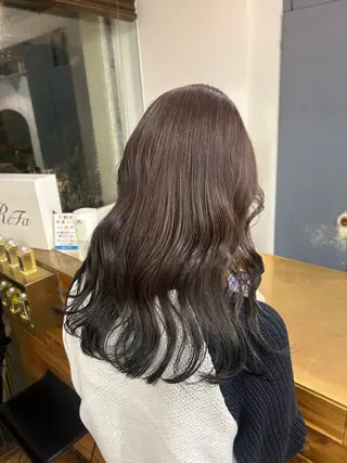 ロング カラー 大阪デザインカラー/ カットモデル募集のヘアスタイル