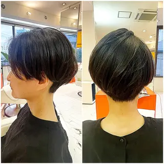 ショート 前さこ 結衣のヘアスタイル