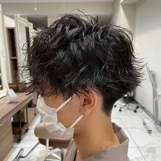 ショート パーマ メンズ 【メンズ縮毛矯正】 田中秀斗のヘアスタイル