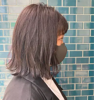 ミディアム カラー Chlan岡本 坂本のヘアスタイル