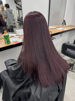 ロング カラー 暗髪🩶ラベンダー/ ブルー/ユウナ🤍のヘアスタイル