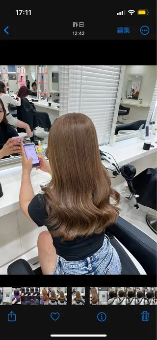 セミロング カラー 💟RINNA 艶カラー💟のヘアスタイル