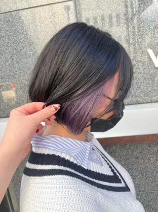 ショート カラー 韓国/インナーカラー 🍑YUI🍑のヘアスタイル