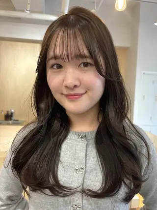 ロング ボブ/ベージュ /MIYUのヘアスタイル