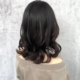 ミディアム 福岡口コミNo1🎀 コテ巻き風パーマ専門のヘアスタイル