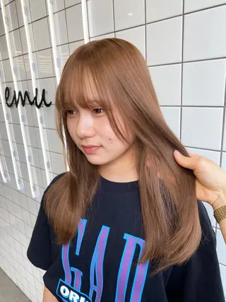 ミディアム カラー けいこ🍊ニュアンス ネイル/個性派ネイルのネイルデザイン