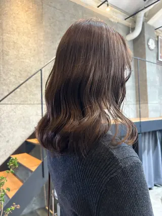 ミディアム カラー パーマ ヘアアレンジ 押切 響　のヘアスタイル