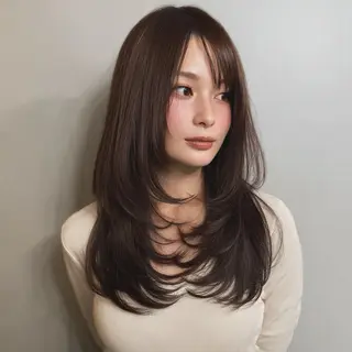 ロング 【長岡天神】レイヤー カット　Hiroのヘアスタイル