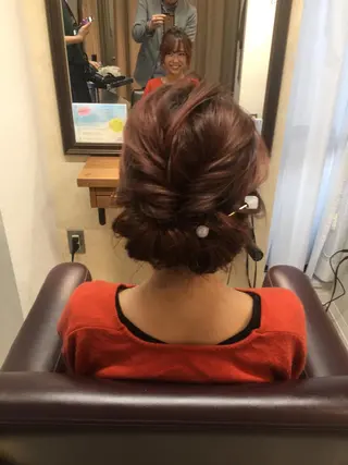 ミディアム カラー パーマ ヘアアレンジ tuuli トゥーリのヘアスタイル