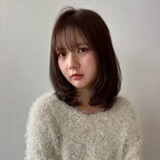 ミディアム カラー CLEOhair RYOHEIのヘアスタイル