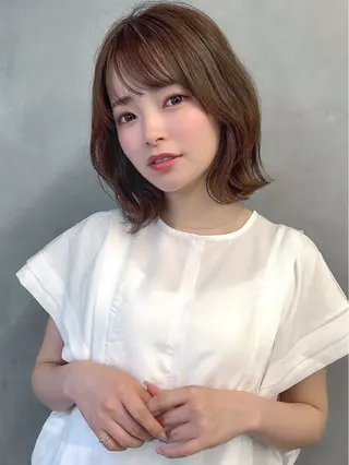 ショート カラー ボブ/レイヤー /植原健太のヘアスタイル