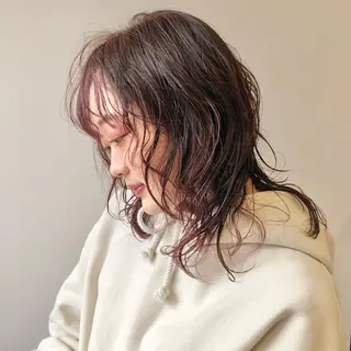ミディアム パーマ 石井 良典のヘアスタイル