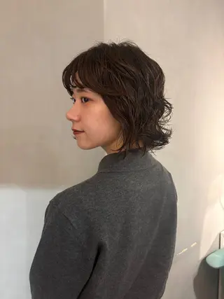 ショート パーマ/ボブ,ロング ヤマシタミウ🌀のヘアスタイル