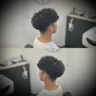 ショート パーマ メンズ 高橋 遼生のヘアスタイル
