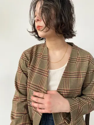 ミディアム パーマ ﾒﾝｽﾞ＆ｼｮｰﾄ LEA山村真史のヘアスタイル