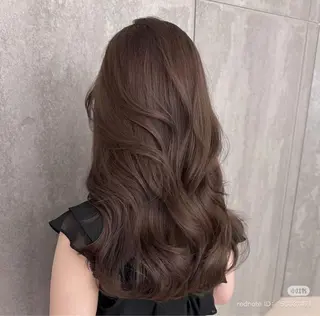 カラー 韓国風レイヤーカラー ライムのヘアスタイル