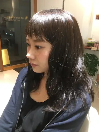 ミディアム カラー 安永 涼のヘアスタイル