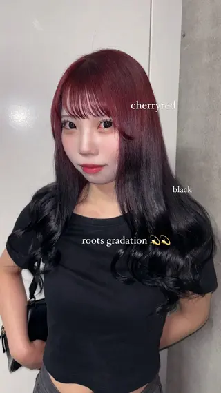 ロング カラー 💫miyu💫デザ インカラー/アレンジのヘアスタイル