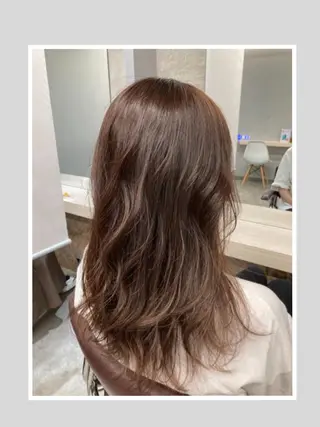 セミロング カラー ブリーチ&似合せボブ 田中寛十のヘアスタイル