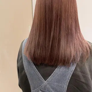 ミディアム カラー 【完全個室】髪質改善 暖色カラー/山崎唯奈のヘアスタイル