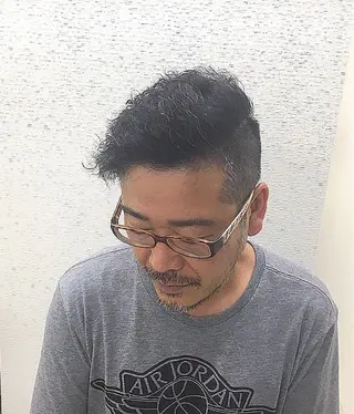 ショート パーマ メンズ 前田賢生 ご新規様はNGのヘアスタイル