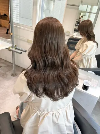 ロング カラー ヘアアレンジ トレンドモテカラー 🩷色落ちまで可愛くのヘアスタイル