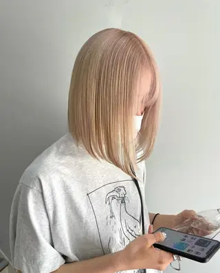 カラー 酸性ストレート 髪質改善のヘアスタイル