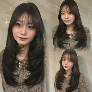 ロング 🤍韓国ヘア/ 楓🤍のヘアスタイル