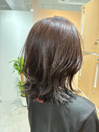 ミディアム カラー パーマ Atre.所属・🤍美髪縮毛/髪質 改善/池上夏凜🤍のヘアスタイル