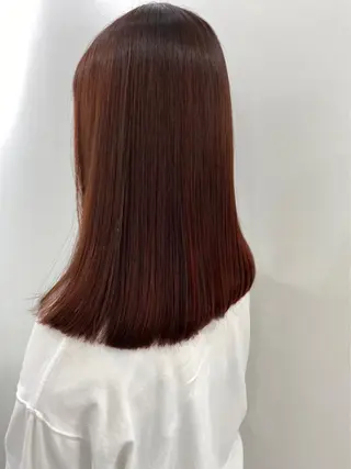 セミロング カラー 稲垣 優奈のヘアスタイル