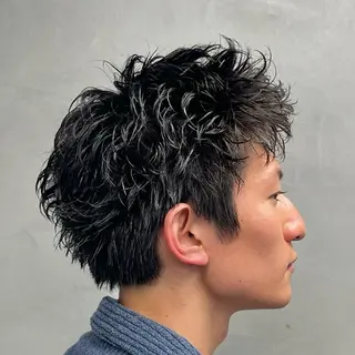 ショート パーマ ヘアアレンジ メンズ fifth 石川 凪のヘアスタイル